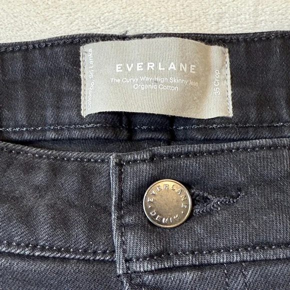 Everlane Curvy High-Rise skinny Jean Size 35 Crop - Picture 3 of 5